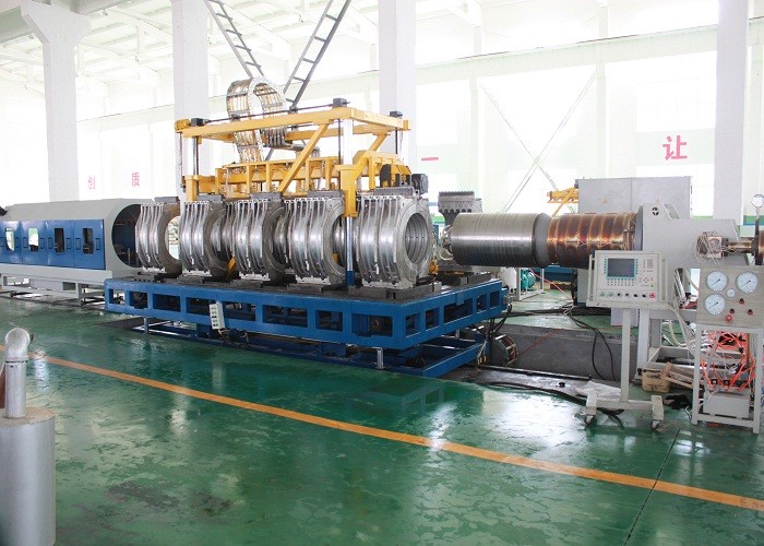Linha máquina ondulada da extrusão da tubulação do PVC de HUASU da produção da tubulação da parede do dobro do PVC